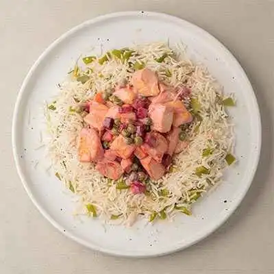 Velvet Chicken & Carrot With Rosemary Pilaf